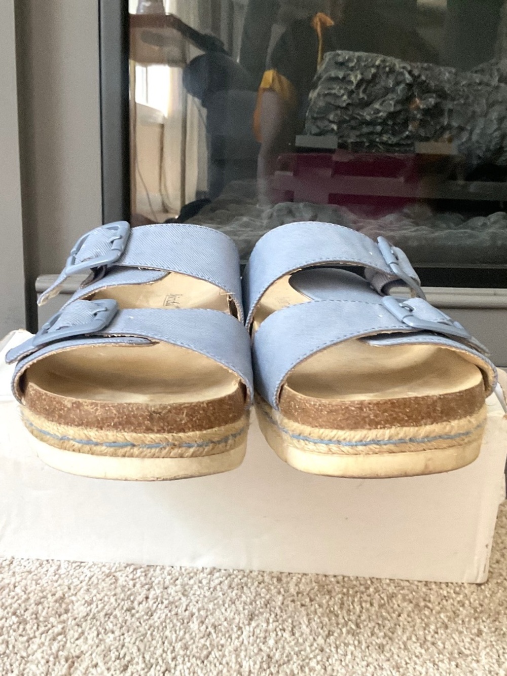 BLUE BJORNDAL KAI DOUBLE BUCKLE COMFORT ADJUSTABLE SANDAL SZ 9M - Picture 6 of 10